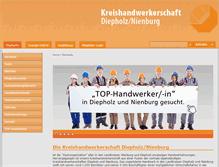 Tablet Screenshot of handwerk-diepholz-nienburg.de